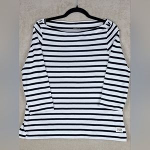 Kate Spade Broome Street Layeres Style Sweater Top Boat Neck Size L